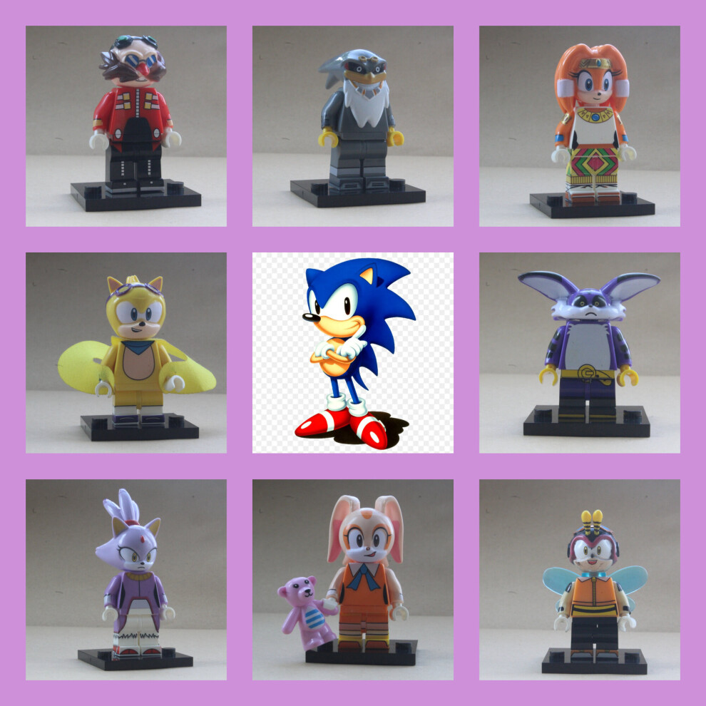 (Sonic The Hedgehog B) Toy Action Mini Figures Fits Lego Sets