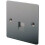 LAP SLAVE TELEPHONE SOCKET BLACK NICKEL 3