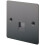 LAP SLAVE TELEPHONE SOCKET BLACK NICKEL 1