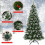 Gymax 7 ft Snow Flocked Artificial Christmas Tree Hinged Slim Xmas Tree W/ Red Berries 6