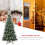 Gymax 7 ft Snow Flocked Artificial Christmas Tree Hinged Slim Xmas Tree W/ Red Berries 3
