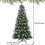 Gymax 7 ft Snow Flocked Artificial Christmas Tree Hinged Slim Xmas Tree W/ Red Berries 2