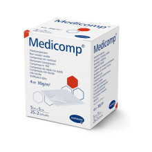 MEDICOMP kompresy z włókniny JAŁOWE 4-warstwowe 5 x 5cm 50 sztuk HARTMANN