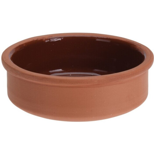 tapas dish 12 cm terracotta brown 3 pieces