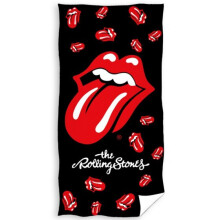 beach towel Rolling Stones 140 x 70 cm cotton black