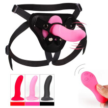 Pegging Kit Wearable Harness Wireless Remote Dildo Vibrator Strapon Fetish