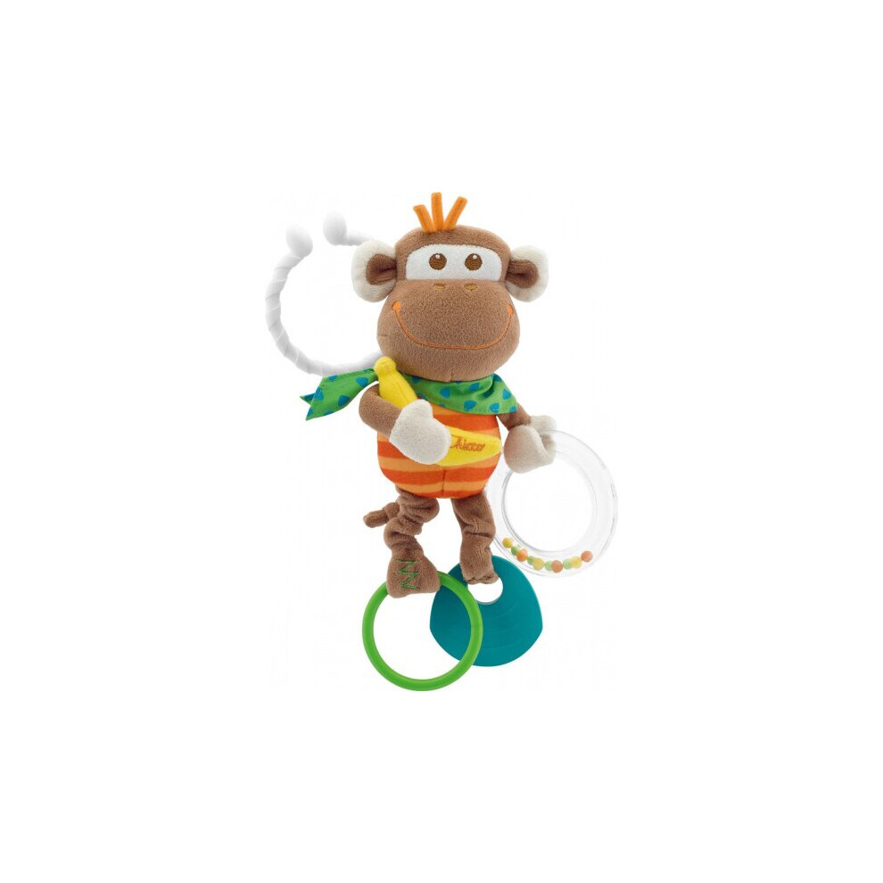 activity toy monkey junior plush brown