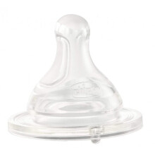 teat Physiological silicone transparent (4m+) 2 pieces