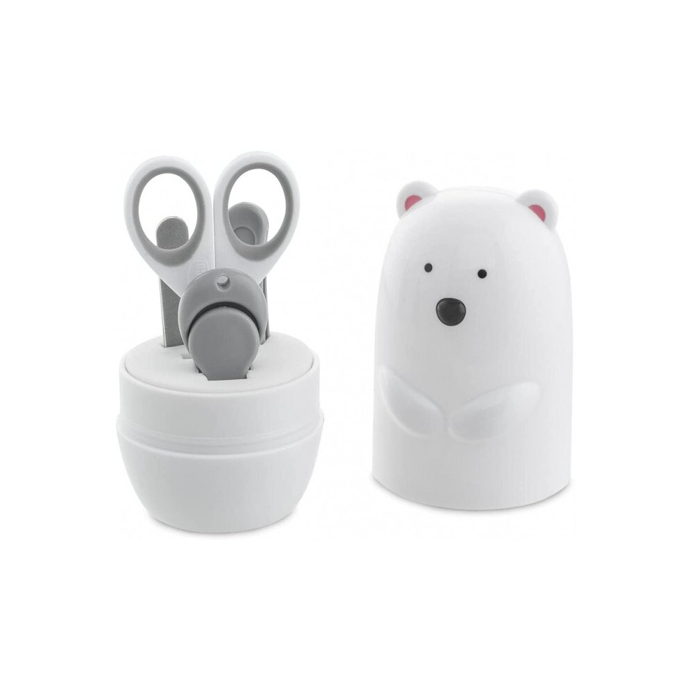 manicure set polar bear white/black 5-piece