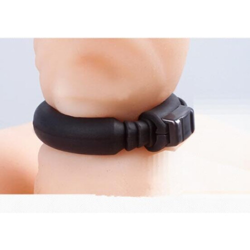 (Black) Adjustable Cock White Or Black Silicone Penis Rings Delay Ejaculation Men 2