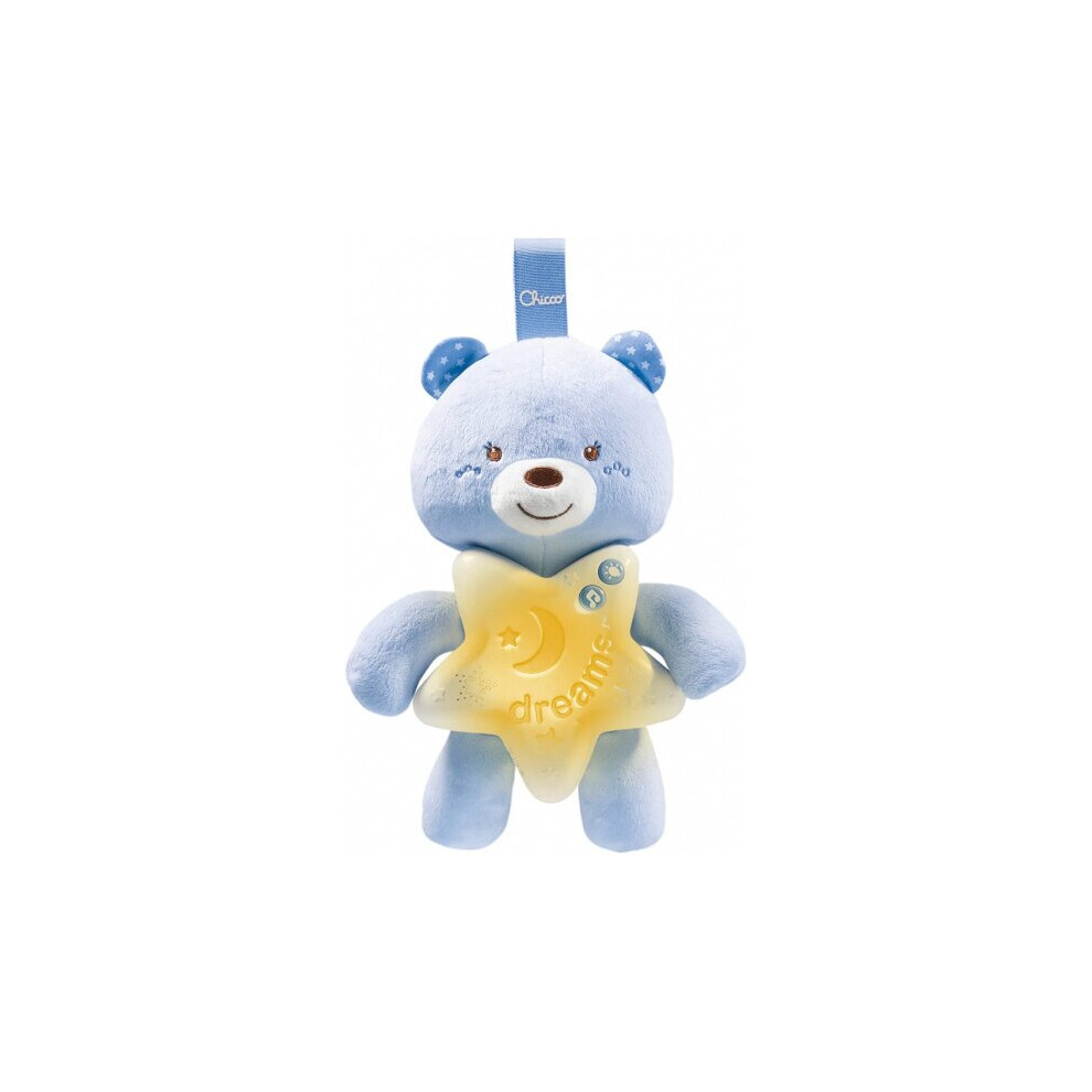 Chicco Blue Nightlight With Sound Bear Junior 27 Cm Polyester