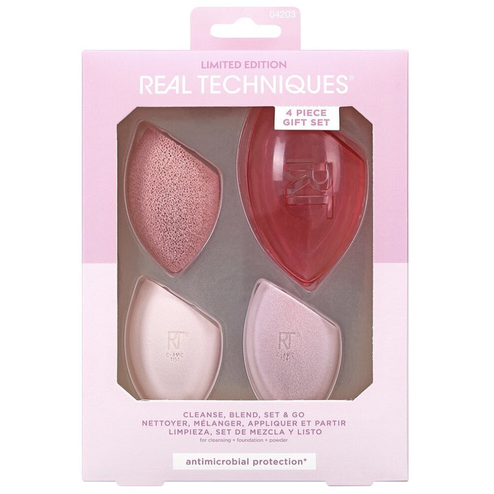 Real Techniques Limited Edition Cleanse, Blend, Set & Go Gift Set