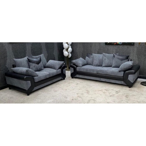 Furniture 786 Rio Grand 3 + 2 sofa set - Black & Grey