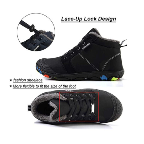 Kids Snow Waterproof Fur Lined Ankle Boots 1
