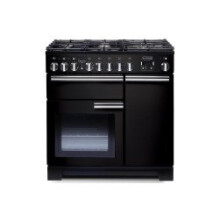 Rangemaster PDL90DFFGBC Professional Deluxe 90cm Dual Fuel Range Cooker : Black