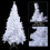Gymax 6FT Artificial Christmas Tree Traditional White Xmas Tree Decor with Metal Stand 4