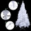 Gymax 6FT Artificial Christmas Tree Traditional White Xmas Tree Decor with Metal Stand 5