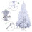 Gymax 6FT Artificial Christmas Tree Traditional White Xmas Tree Decor with Metal Stand 3