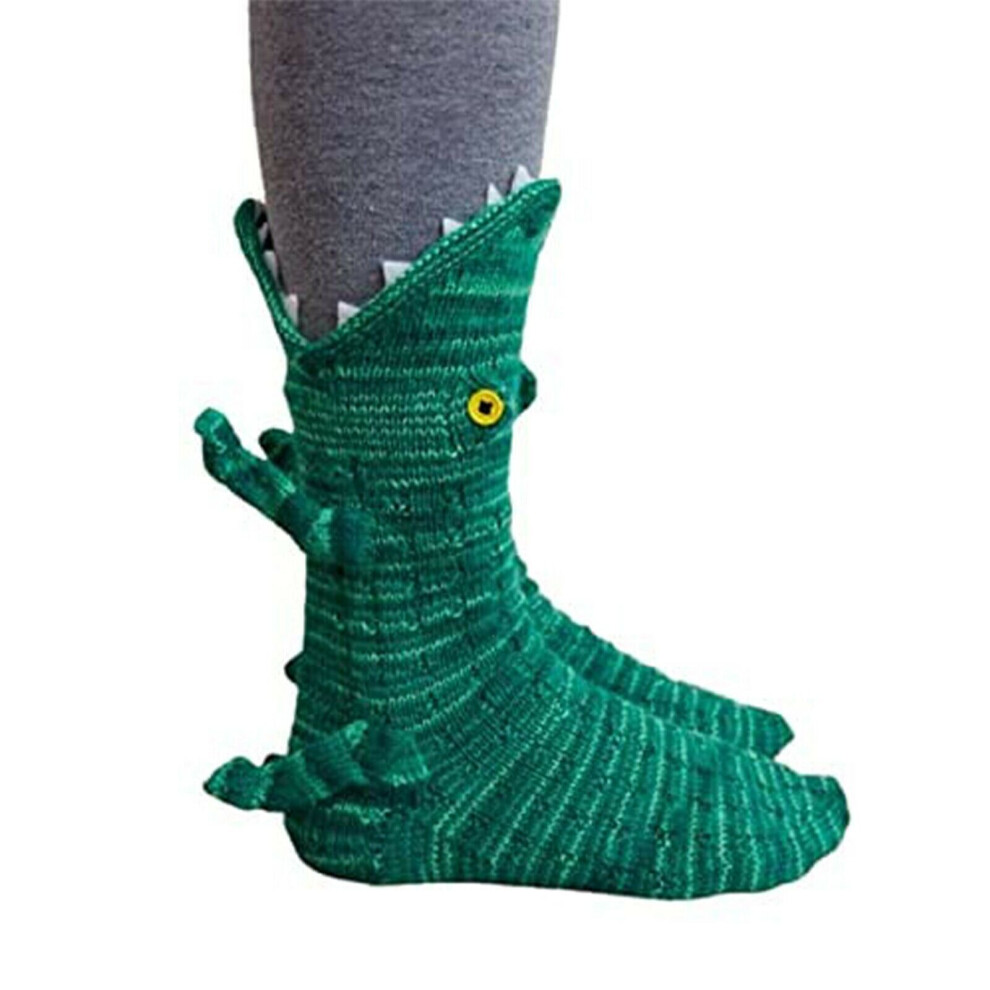(Crocodile) Christmas knitted crocodile chameleon animal socks funny knitted pattern funny gifts