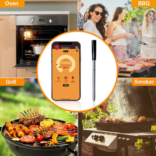 BBQ Thermometer Portable Wireless Bluetooth Kitchen Grill Food Oven 2
