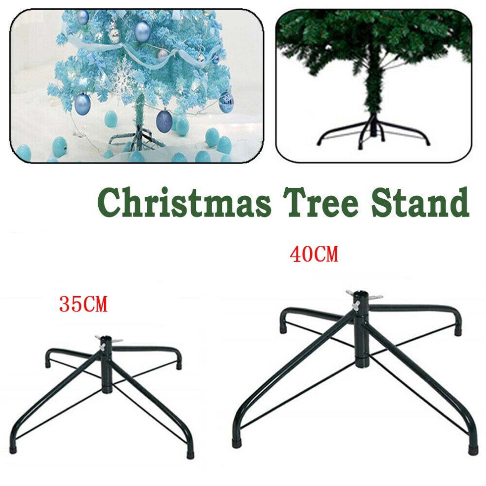 (40cm) 6/7FT Christmas Tree Green Pine Stand Holder Base Cast Iron Stand Xmas