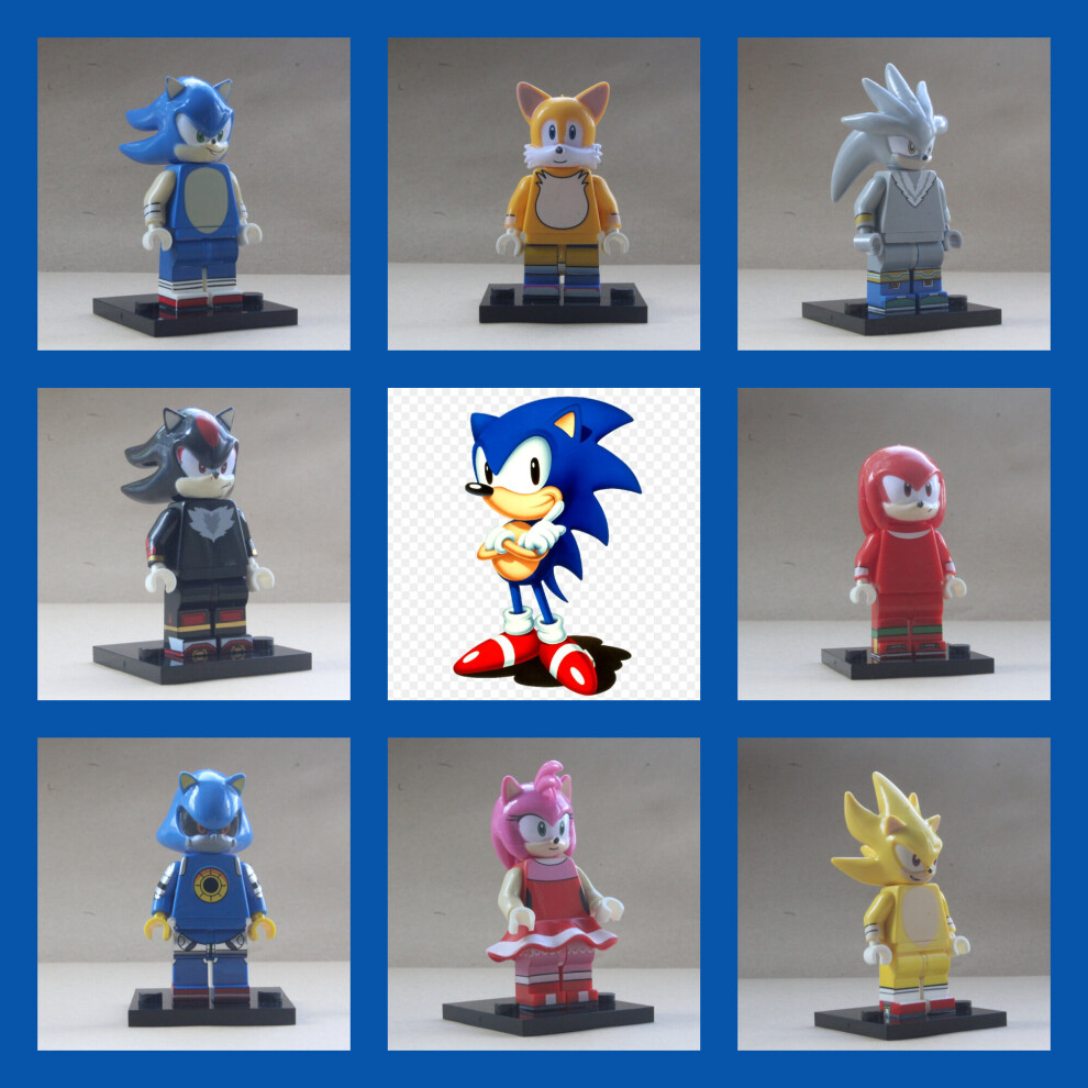 Novelty Gifts Uk (Sonic The Hedgehog A) Toy Action Mini Figures Fits Lego Sets
