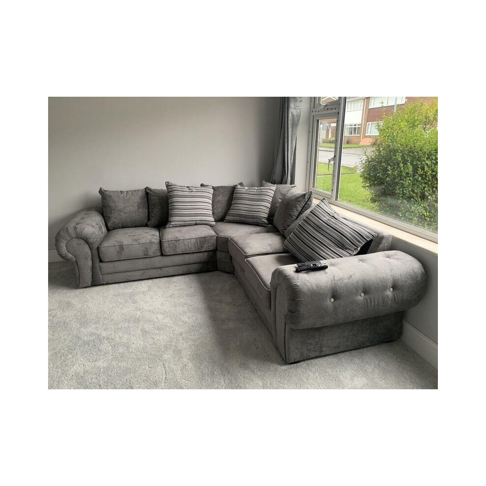 Moana Large Corner Sofa Grey