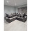 Furniture 786 Zoey Plush Corner sofa Grey-Button Arms 2