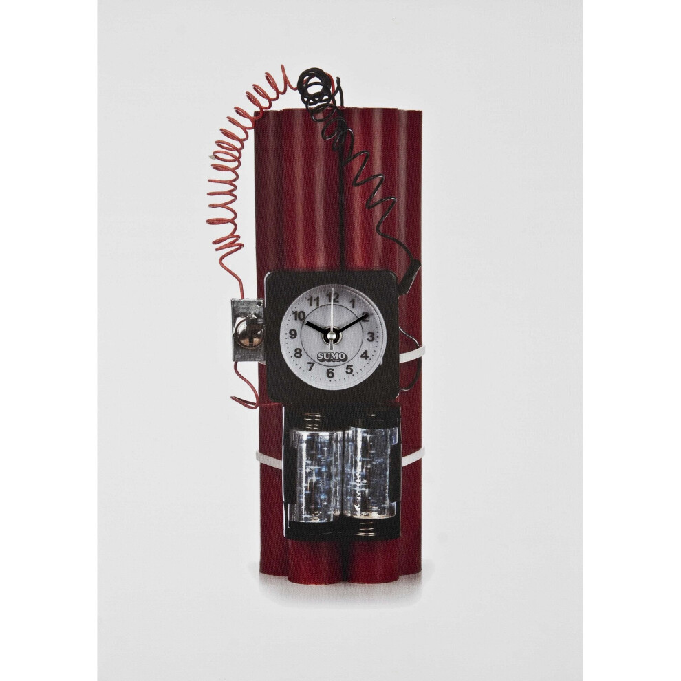 A3 Time Bomb Canvas Clock Decorative Wall Art White Print Picture