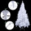 Gymax 7FT Artificial Christmas Tree Traditional White Xmas Tree Decor with Metal Stand 4
