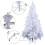 Gymax 7FT Artificial Christmas Tree Traditional White Xmas Tree Decor with Metal Stand 5