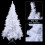 Gymax 7FT Artificial Christmas Tree Traditional White Xmas Tree Decor with Metal Stand 2