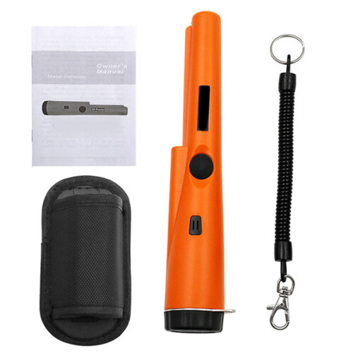 (Orange) IP66 Waterproof Handheld Metal Detector