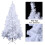 Gymax 7FT Artificial Christmas Tree Traditional White Xmas Tree Decor with Metal Stand 3