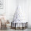 Gymax 7FT Artificial Christmas Tree Traditional White Xmas Tree Decor with Metal Stand 9