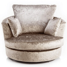 Kingston Crushed Velvet Swivel chair-Arm Chair