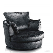 Kingston Crushed Velvet Swivel chair-Arm Chair