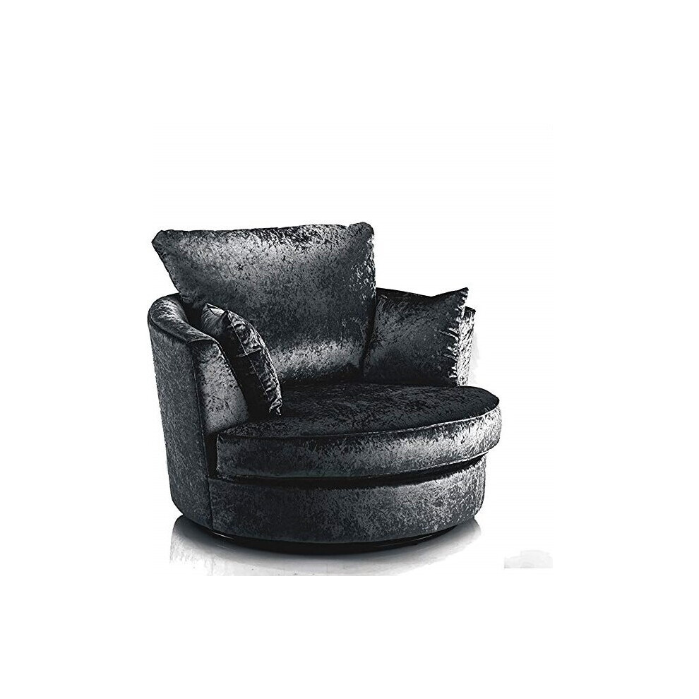 Kingston Crushed Velvet Swivel chair-Arm Chair