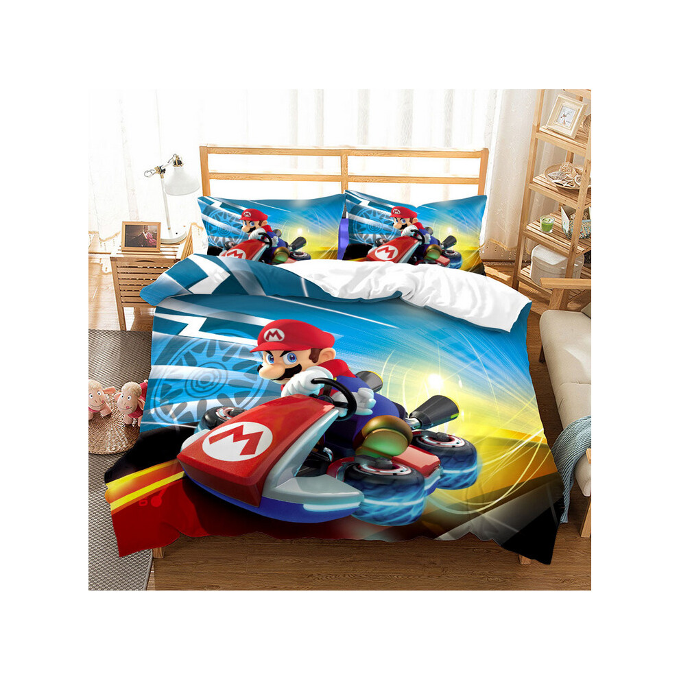 (Pattern 06, Double) Super Mario Bedding Single Double Duvet Cover NEW