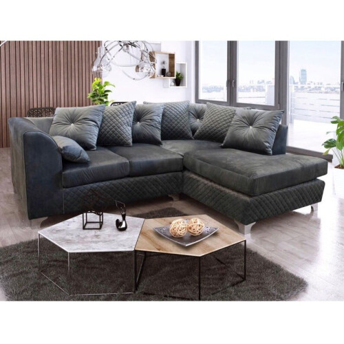 (Right hand corner) Vortex Grey Corner Sofa on OnBuy