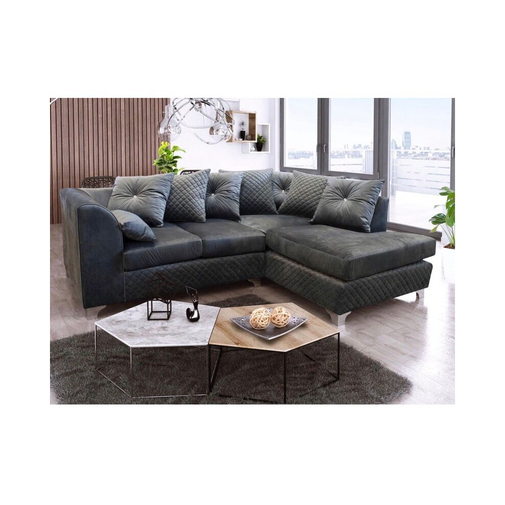 (Right Hand corner) Vortex Grey Corner Sofa