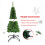 Gymax 4.5 FT Artificial Pencil Christmas Tree Pre-Lit Hinged Fir w/ 226 Tips Slim Tree 3