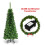 Gymax 4.5 FT Artificial Pencil Christmas Tree Pre-Lit Hinged Fir w/ 226 Tips Slim Tree 5