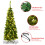 Gymax 4.5 FT Artificial Pencil Christmas Tree Pre-Lit Hinged Fir w/ 226 Tips Slim Tree 6