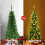 Gymax 4.5 FT Artificial Pencil Christmas Tree Pre-Lit Hinged Fir w/ 226 Tips Slim Tree 4