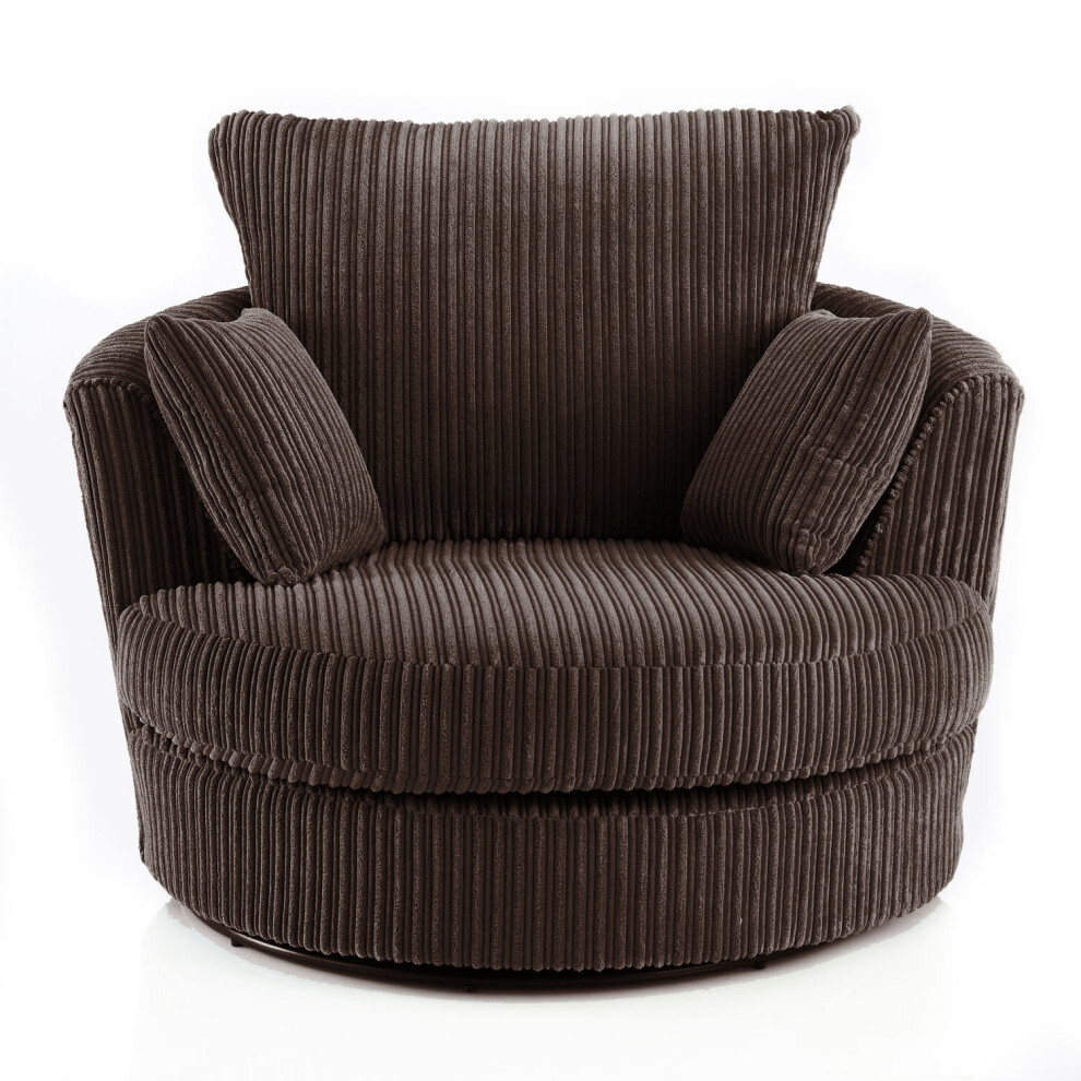 Furniture 786 Porto Jumbo Cord Swivel Chair-Arm Chair