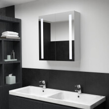 vidaXL LED Bathroom Mirror 60 x 14 x 62cm Wall Light Vanity Mirror Wall Cabinet