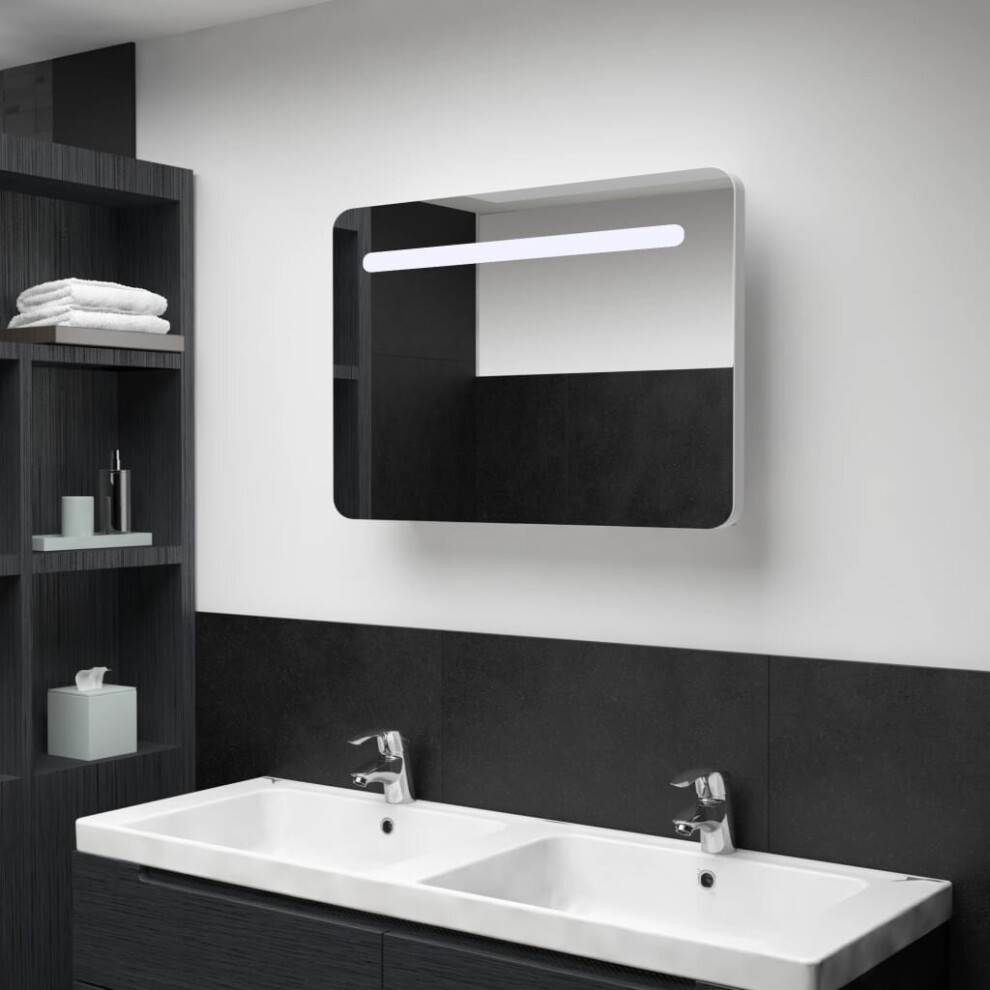 Vidaxl Led Bathroom Mirror 80X9.5x55cm Wall Light Vanity Mirror Wall Cabinet