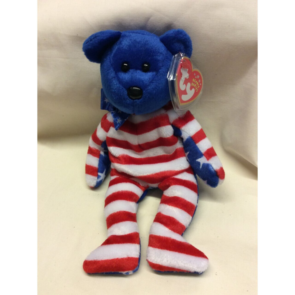 Ty Beanie Babies - Liberty The White Teddy Bear (Usa Exclusive)