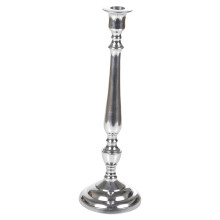 (34cm, 1) 1/2 Polished Nickel Candlestick Candle Holder